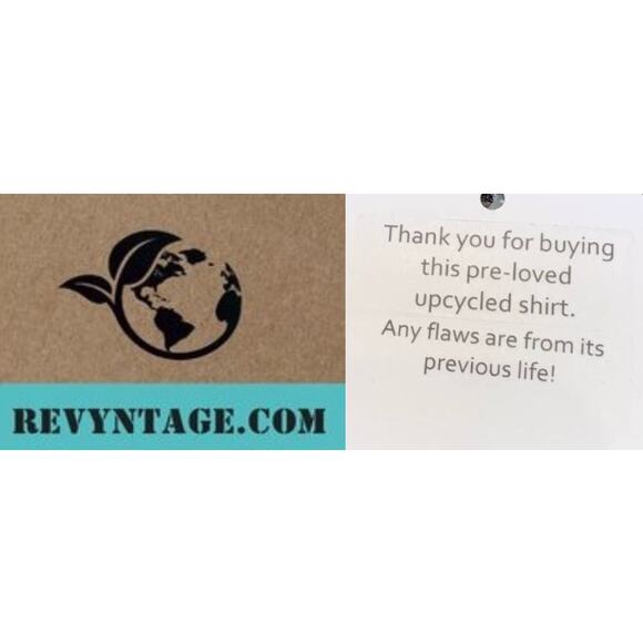 Hand Printed Upcycled Womens Large Dragonfly Cotton Blend Blue V-Neck Tank Top - Picture 3 of 3